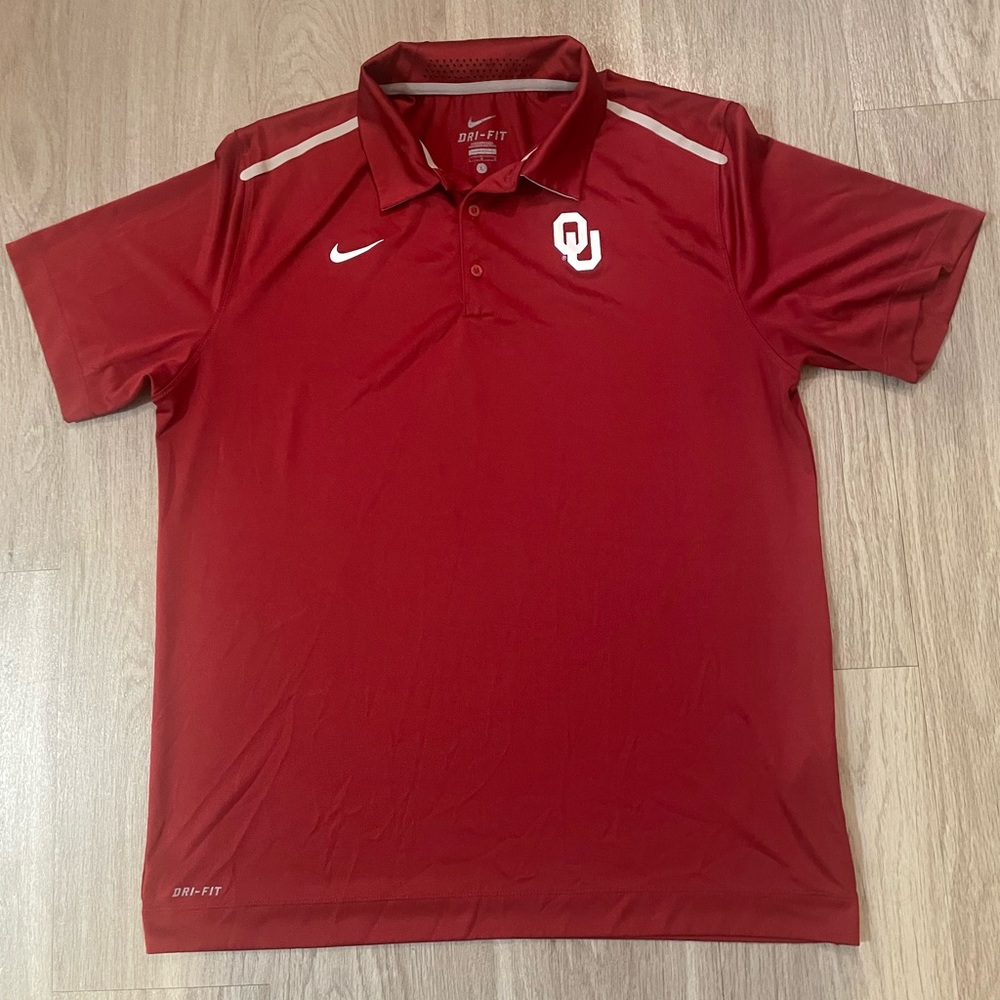 Nike Golf Oklahoma University Sooners Polo Shirt Men's sz Large
